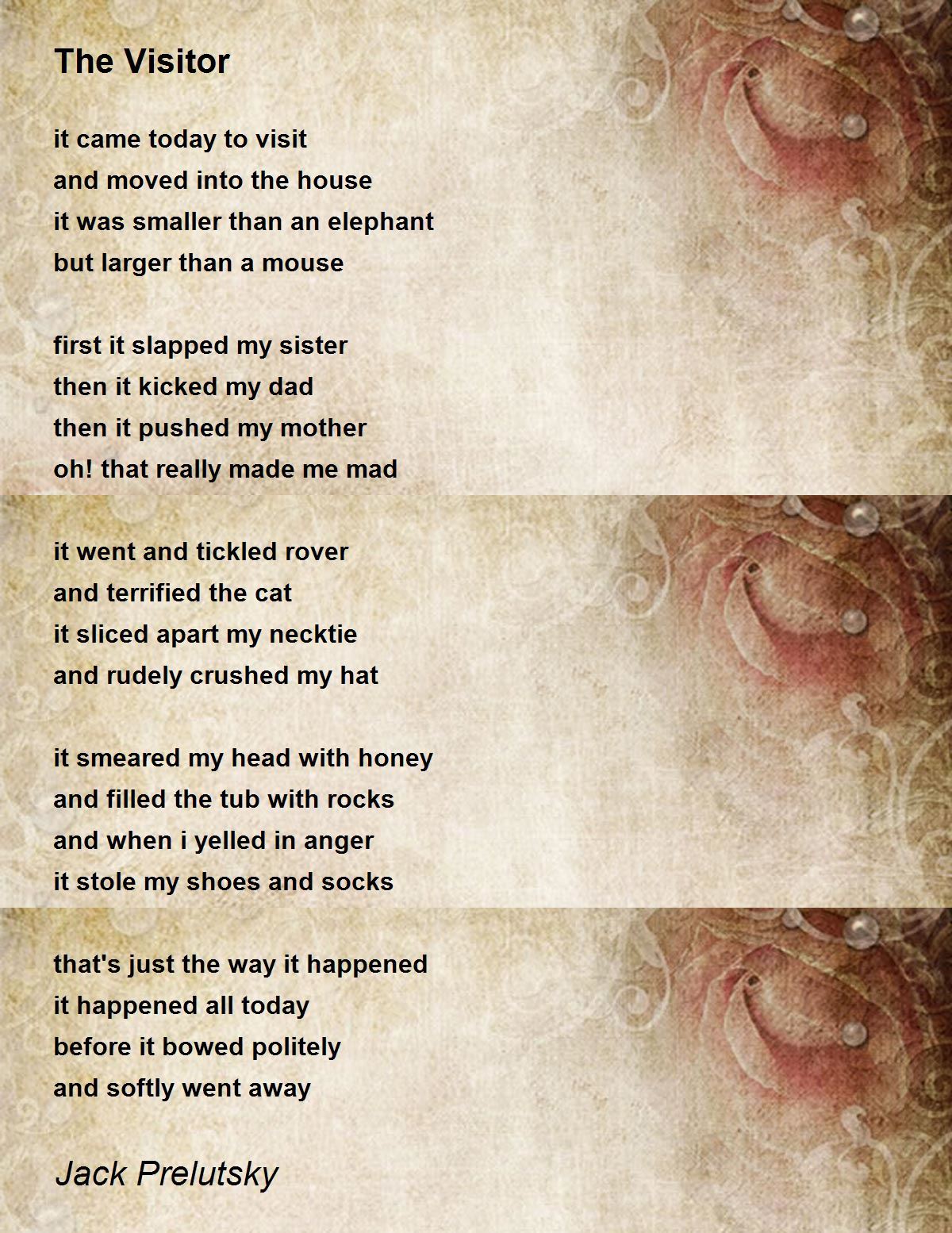The Visitor Poem by Jack Prelutsky - Poem Hunter