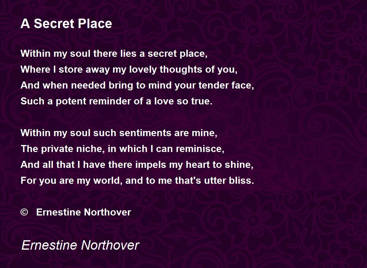 Different Word For Secret Place